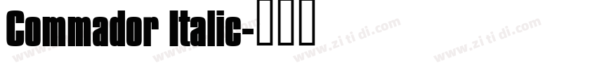 Commador Italic字体转换